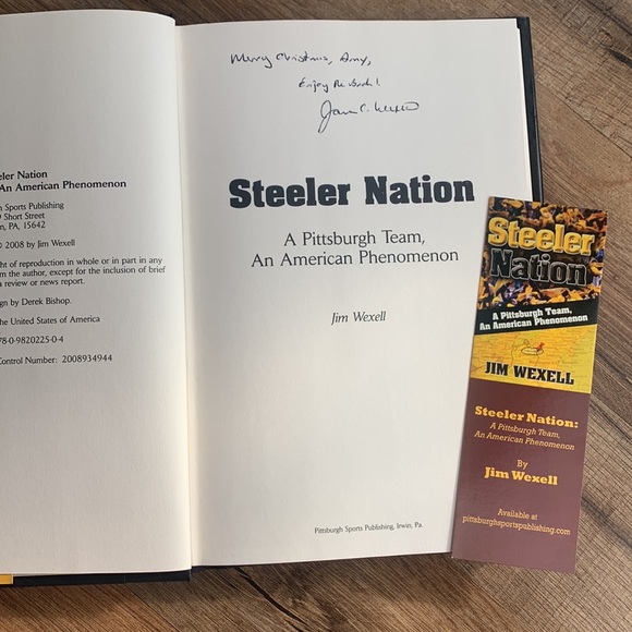 Steeler Nation  by Jim Wexell Signed w/bookmark Hard Cover Excellent Condition - Picture 6 of 11